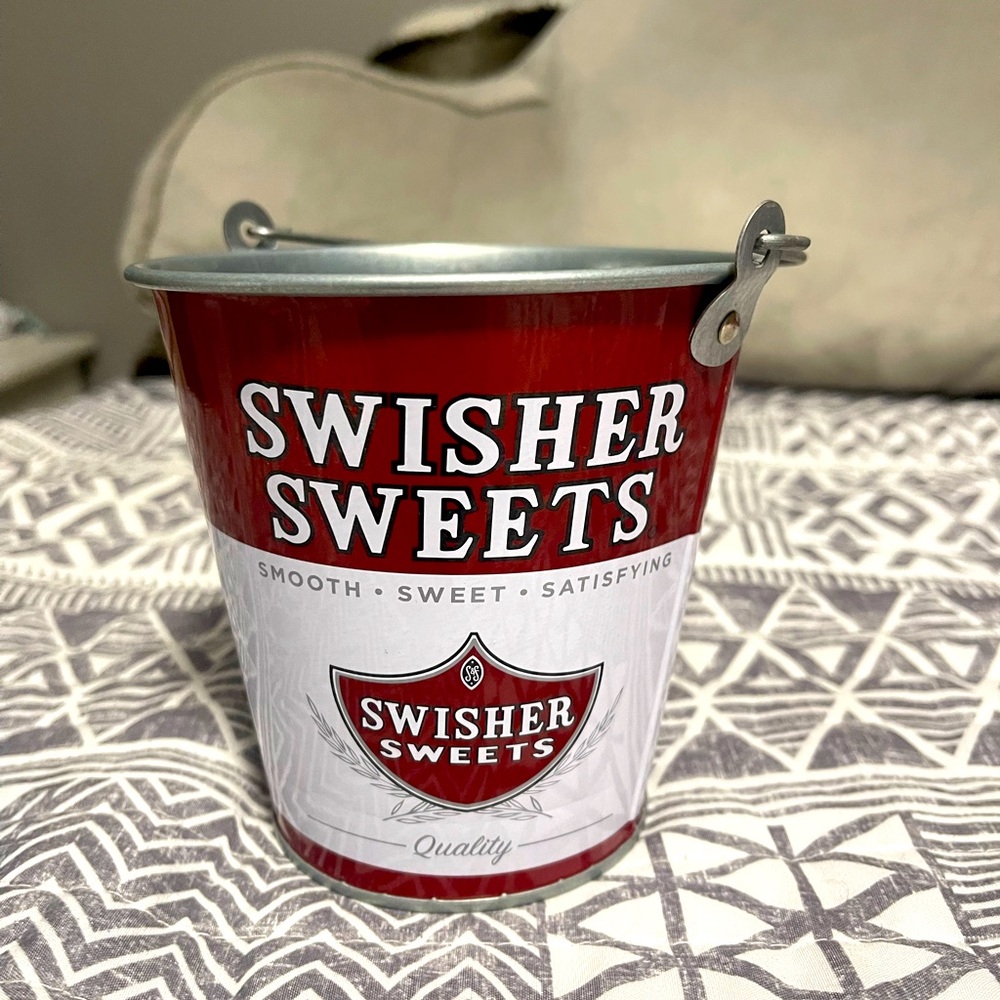 Vintage Swisher Sweets Logo Tin Bucket/Pail